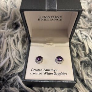 Amethyst Stud Earrings